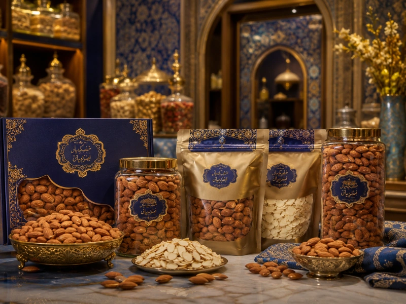خرید بادام از تولیدی آجیل و خشکبار نعمتی
